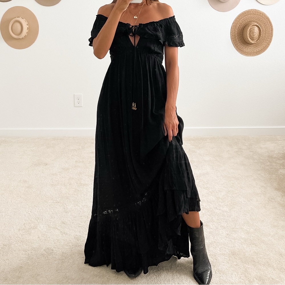 Moonlight Ocean Off-The-Shoulder Maxi Dress - NWT